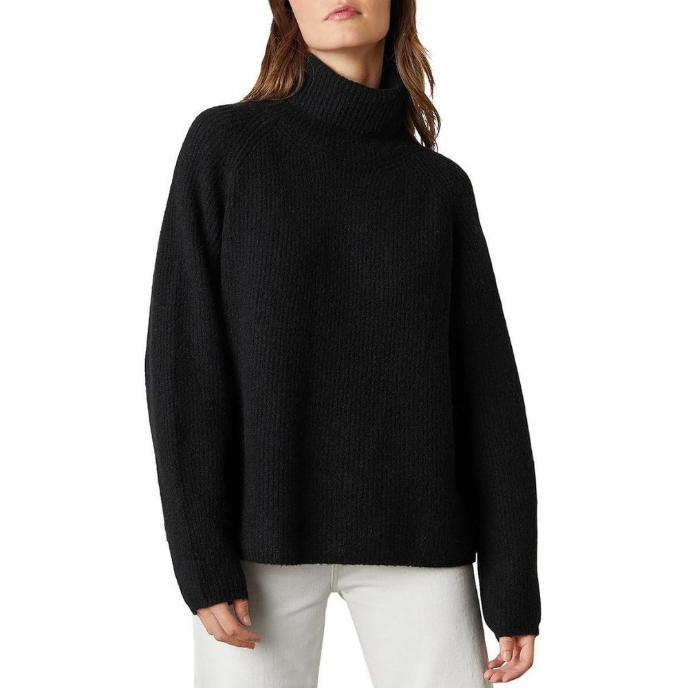VELVET BY GRAHAM & SPENCER Women's Judith Shirt Turtleneck Sweater Top L B4HP